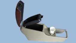 Storage box with cup holder assembly